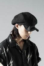Load image into Gallery viewer, ierib exclusive Casquette / Heavy Linen Canvas + Steer Leather (BLACK EDITON)