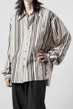 画像をギャラリービューアに読み込む, kujaku striped oversized shirt / S-258 (stripe)