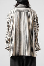 画像をギャラリービューアに読み込む, kujaku striped oversized shirt / S-258 (stripe)
