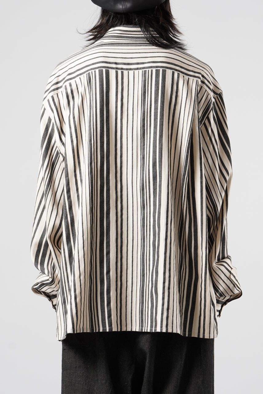 画像をギャラリービューアに読み込む, kujaku striped oversized shirt / S-258 (stripe)