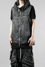 画像をギャラリービューアに読み込む, A.F ARTEFACT CROSS ZIP VEST / UNEVEN TEXTURE (BLACK)