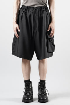 画像をギャラリービューアに読み込む, Y-3 Yohji Yamamoto SPORT UNIFORM CARGO SHORTS (BLACK)