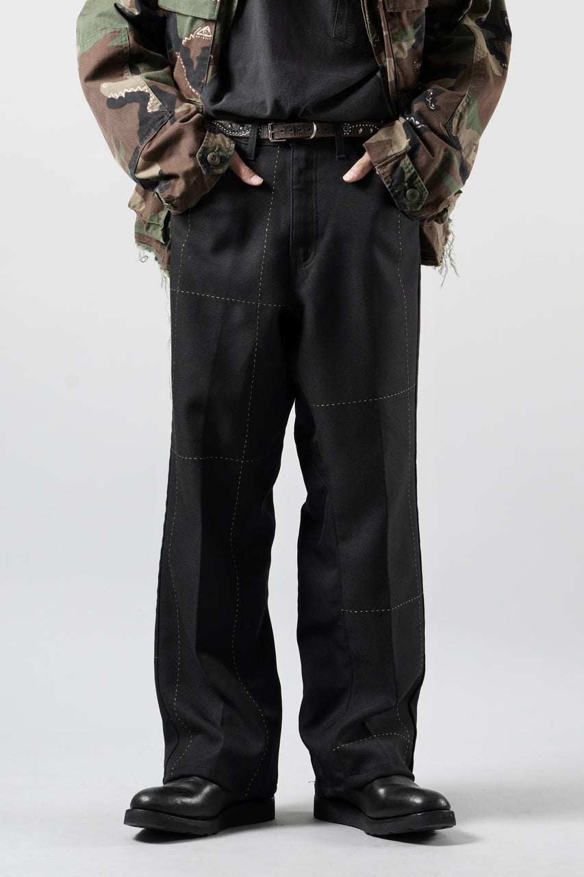 画像をギャラリービューアに読み込む, CHANGES REMAKE CUSTOM STITCH TROUSERS (BLACK #B)