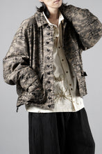 画像をギャラリービューアに読み込む, KLASICA "IRWELL" CURVED ARM BUTTON BLOUSON / BACK JACQUARD HOUND TOOTH CAMO (FOREST)