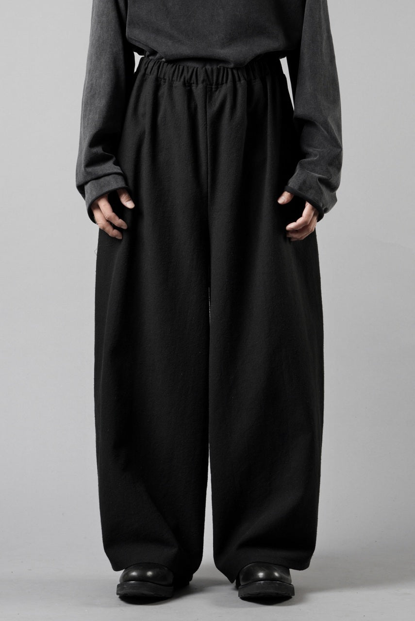 画像をギャラリービューアに読み込む, kujaku wide easy pants with hem button / P-317 (black)