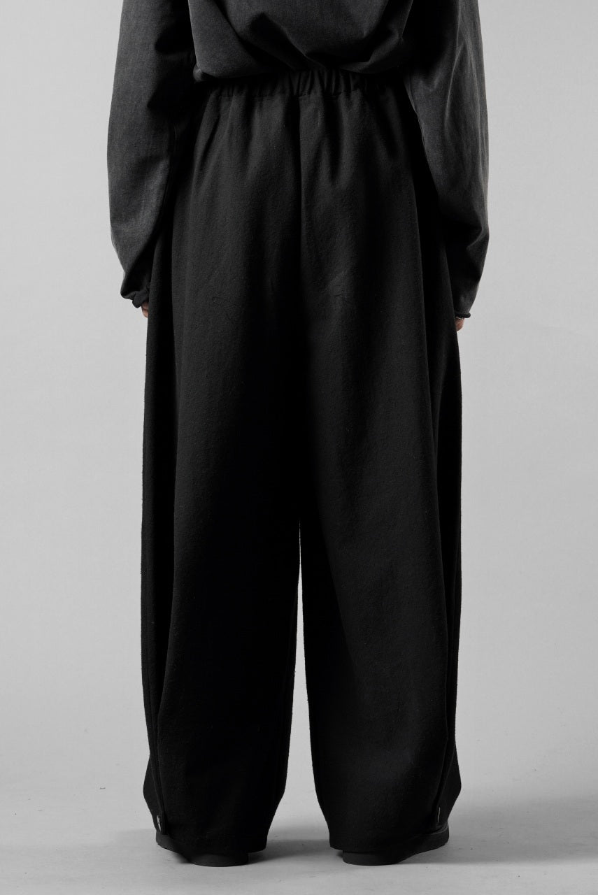 画像をギャラリービューアに読み込む, kujaku wide easy pants with hem button / P-317 (black)