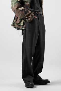 画像をギャラリービューアに読み込む, CHANGES REMAKE CUSTOM STITCH TROUSERS (BLACK #B)