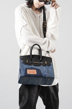 画像をギャラリービューアに読み込む, ierib exclusive 2Way Bark Bag 30 / Vintage Denim + Horse Leather (INDIGO x BLACK #A)