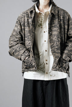 画像をギャラリービューアに読み込む, KLASICA "IRWELL" CURVED ARM BUTTON BLOUSON / BACK JACQUARD HOUND TOOTH CAMO (FOREST)