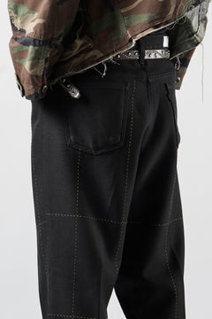 画像をギャラリービューアに読み込む, CHANGES REMAKE CUSTOM STITCH TROUSERS (BLACK #B)