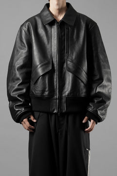 画像をギャラリービューアに読み込む, Y-3 Yohji Yamamoto LEATHER BOMBER JACKET (BLACK)