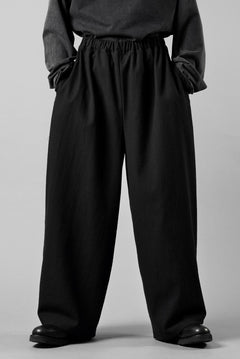 画像をギャラリービューアに読み込む, kujaku wide easy pants with hem button / P-317 (black)