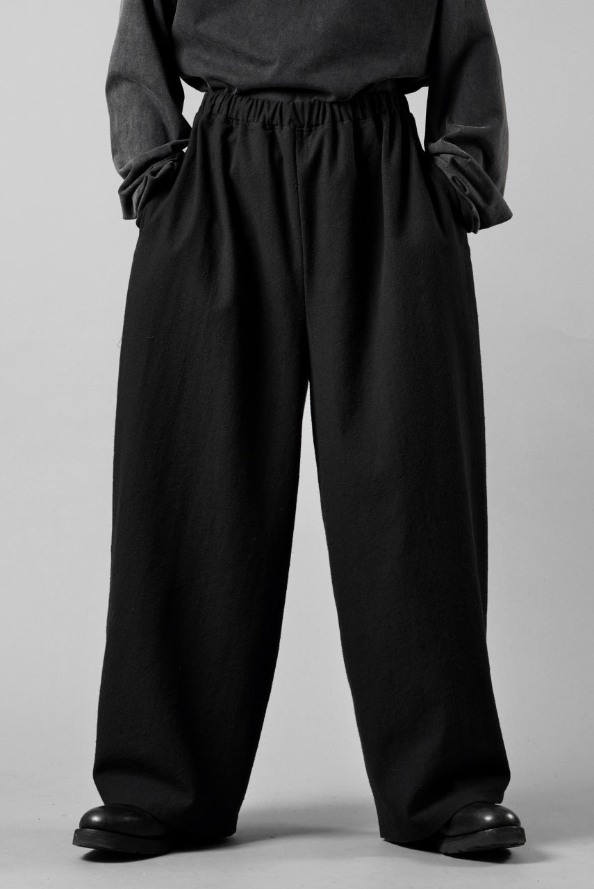 画像をギャラリービューアに読み込む, kujaku wide easy pants with hem button / P-317 (black)
