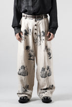 画像をギャラリービューアに読み込む, YUTA MATSUOKA straight pants / drawing by megumi terao (ecru/print)