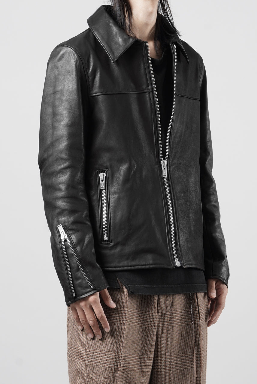 画像をギャラリービューアに読み込む, A LEATHER Roadster Jacket / SMOOTH COWHIDE (BLACK)
