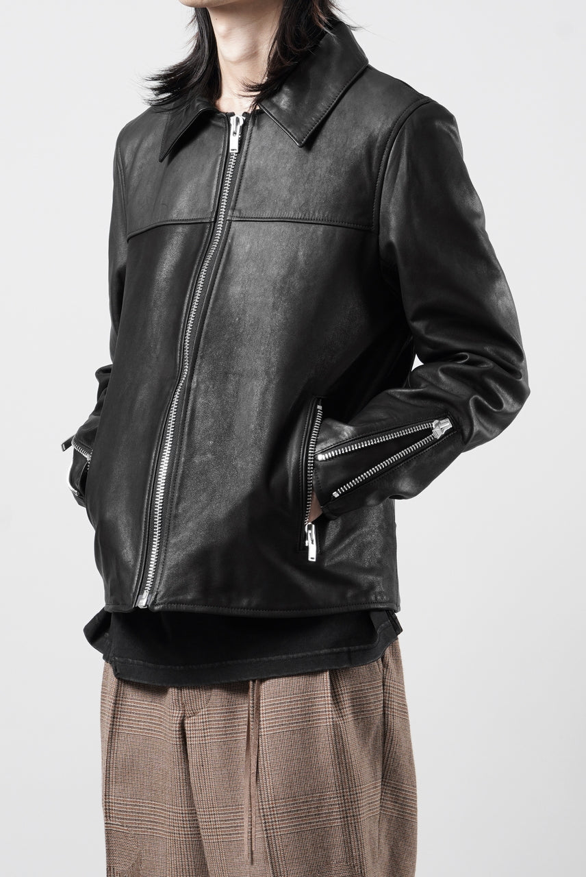 画像をギャラリービューアに読み込む, A LEATHER Roadster Jacket / SMOOTH COWHIDE (BLACK)