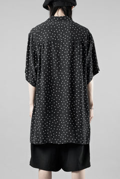 画像をギャラリービューアに読み込む, Y's for men POLKA DOT PATTERN ALOHA SHIRT / CUPRA &amp; RAYON (BLACK)