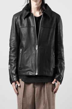 画像をギャラリービューアに読み込む, A LEATHER Roadster Jacket / SMOOTH COWHIDE (BLACK)