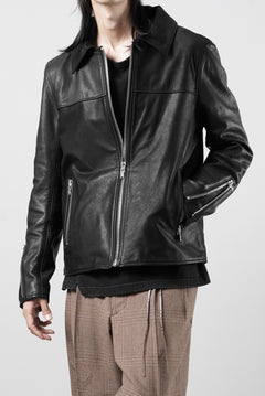 画像をギャラリービューアに読み込む, A LEATHER Roadster Jacket / SMOOTH COWHIDE (BLACK)