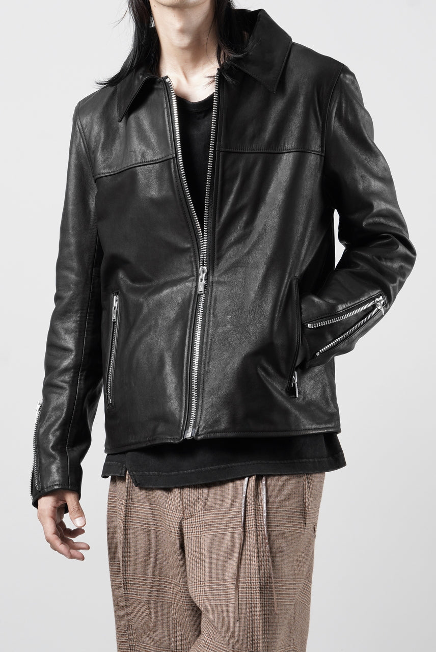画像をギャラリービューアに読み込む, A LEATHER Roadster Jacket / SMOOTH COWHIDE (BLACK)