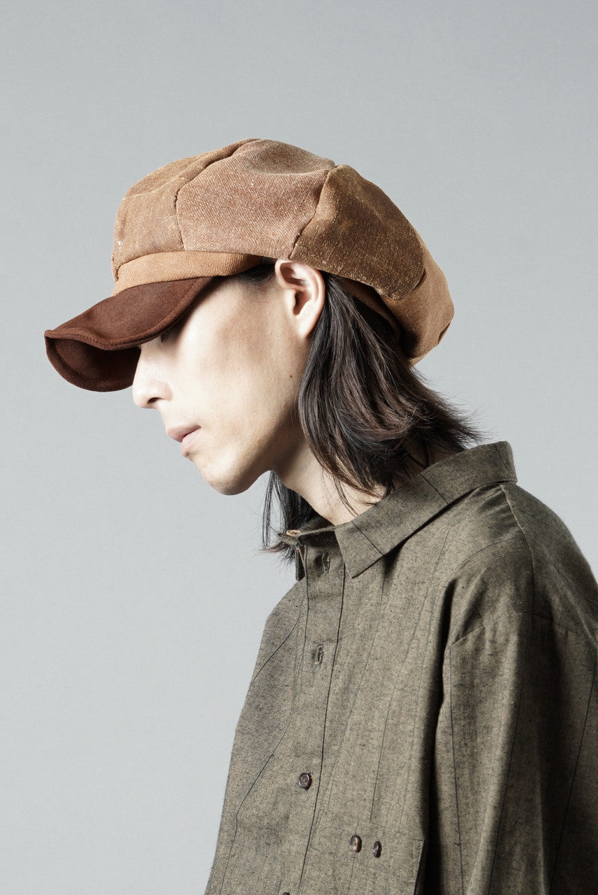 Load image into Gallery viewer, ierib exclusive Casquette / Vintage SAKABUKURO × Lamb Suede Leather (BROWN #A)
