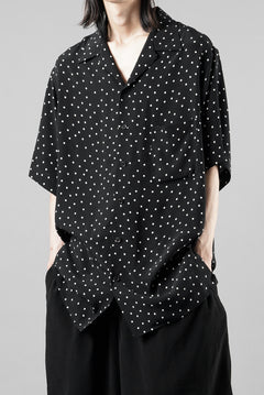 画像をギャラリービューアに読み込む, Y's for men POLKA DOT PATTERN ALOHA SHIRT / CUPRA &amp; RAYON (BLACK)