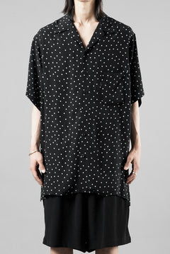 画像をギャラリービューアに読み込む, Y's for men POLKA DOT PATTERN ALOHA SHIRT / CUPRA &amp; RAYON (BLACK)