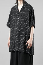 画像をギャラリービューアに読み込む, Y's for men POLKA DOT PATTERN ALOHA SHIRT / CUPRA &amp; RAYON (BLACK)