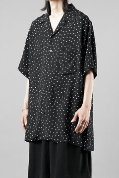 画像をギャラリービューアに読み込む, Y's for men POLKA DOT PATTERN ALOHA SHIRT / CUPRA &amp; RAYON (BLACK)