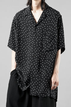 画像をギャラリービューアに読み込む, Y's for men POLKA DOT PATTERN ALOHA SHIRT / CUPRA &amp; RAYON (BLACK)