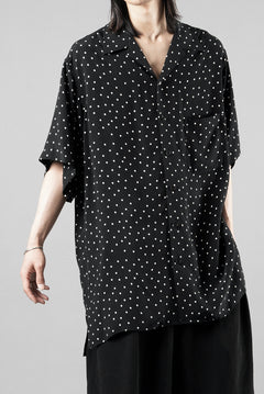 画像をギャラリービューアに読み込む, Y's for men POLKA DOT PATTERN ALOHA SHIRT / CUPRA &amp; RAYON (BLACK)