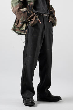 画像をギャラリービューアに読み込む, CHANGES REMAKE CUSTOM STITCH TROUSERS (BLACK #B)