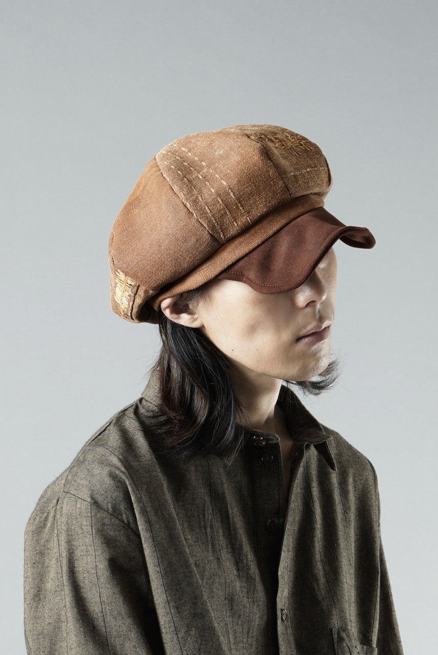 Load image into Gallery viewer, ierib exclusive Casquette / Vintage SAKABUKURO × Lamb Suede Leather (BROWN #A)