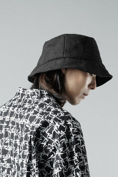 Load image into Gallery viewer, ierib exclusive Bucket Hat / Heavy Linen Canvas (BLACK EDITON)