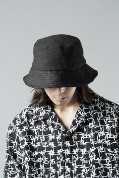 Load image into Gallery viewer, ierib exclusive Bucket Hat / Heavy Linen Canvas (BLACK EDITON)