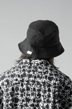 Load image into Gallery viewer, ierib exclusive Bucket Hat / Heavy Linen Canvas (BLACK EDITON)