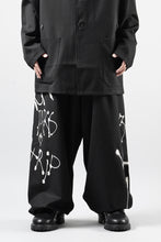 Load image into Gallery viewer, Y-3 Yohji Yamamoto CHITO GRAPHIC WIDE WOOL PANTS (BLACK)