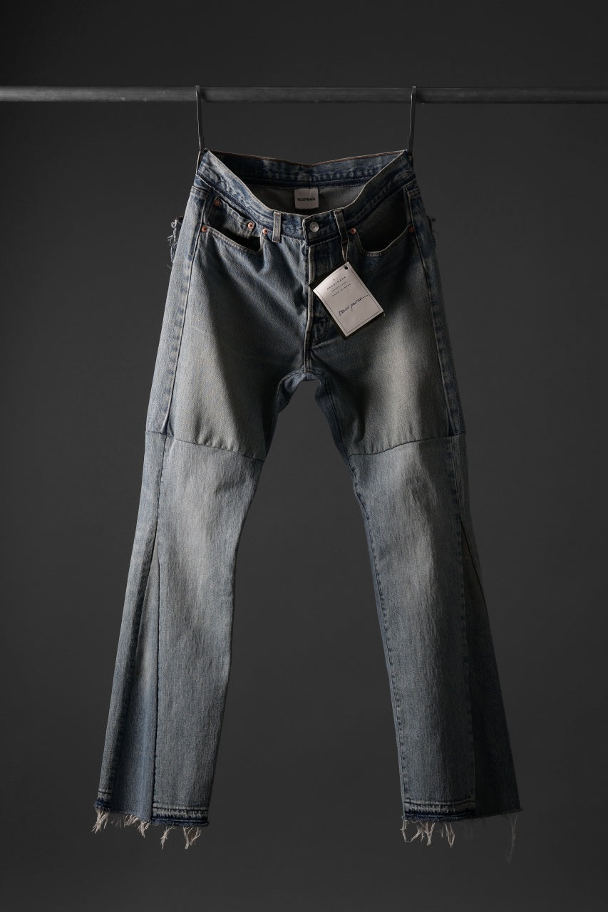 Load image into Gallery viewer, READYMADE WIDE FLARE DENIM PANTS / (BLUE #H)