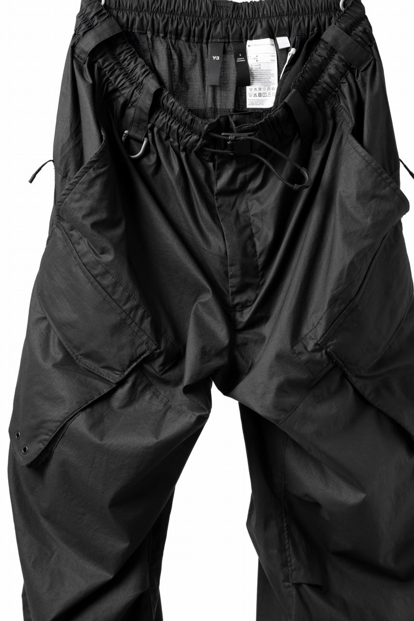 Y-3 Yohji Yamamoto OUTDOOR CARGO PANTS / RIPSTOP COTTON (BLACK)