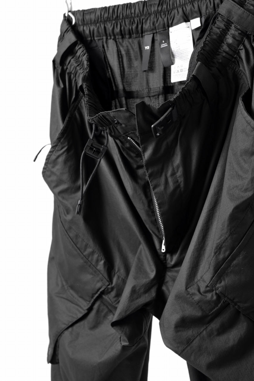 Y-3 Yohji Yamamoto OUTDOOR CARGO PANTS / RIPSTOP COTTON (BLACK)