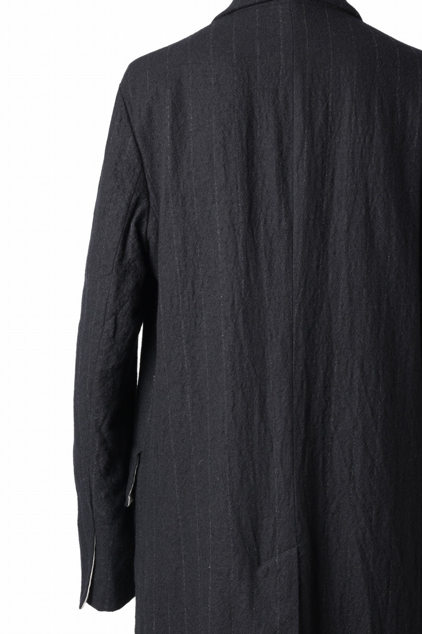 Load image into Gallery viewer, forme d&#39;expression Double Breasted Long Coat (Black)