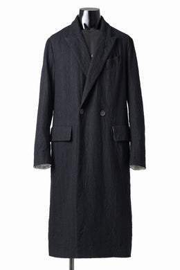 forme d'expression Double Breasted Long Coat (Black)