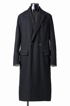 Load image into Gallery viewer, forme d&#39;expression Double Breasted Long Coat (Black)