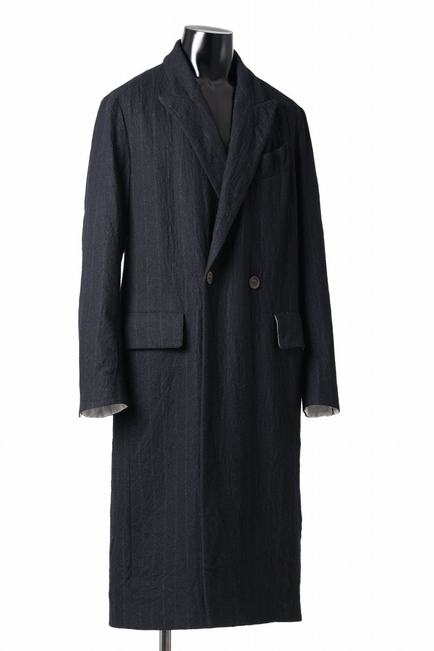 forme d'expression Double Breasted Long Coat (Black)