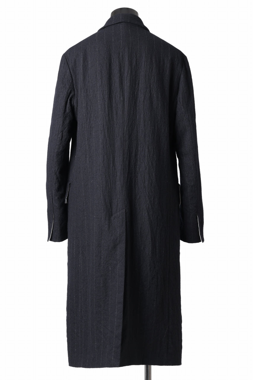 forme d'expression Double Breasted Long Coat (Black)