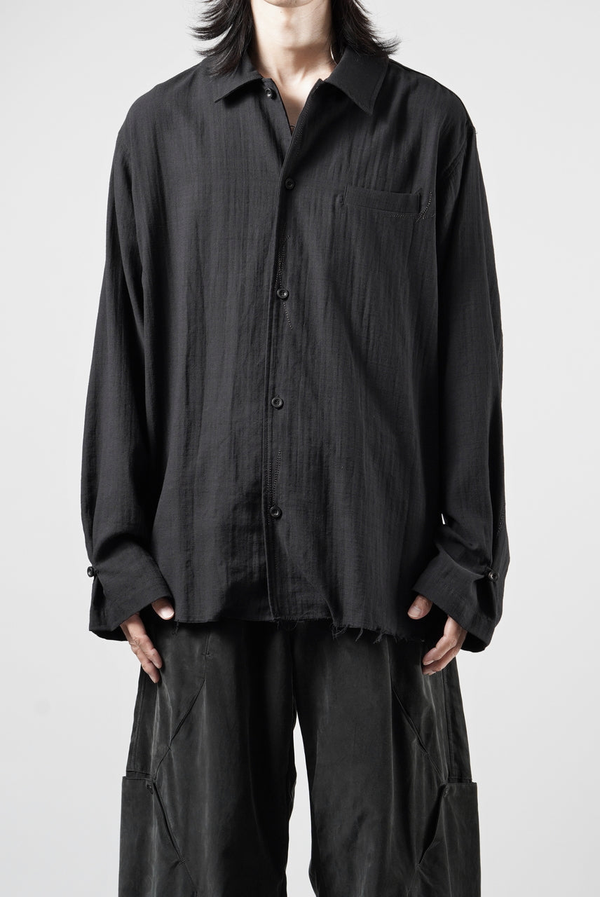 画像をギャラリービューアに読み込む, Professor.E EMBROIDERED SHIRT (BLACK)