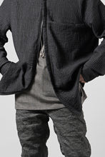 画像をギャラリービューアに読み込む, daub ZIP-UP SHIRT / QUILTING FABRIC (BLACK)