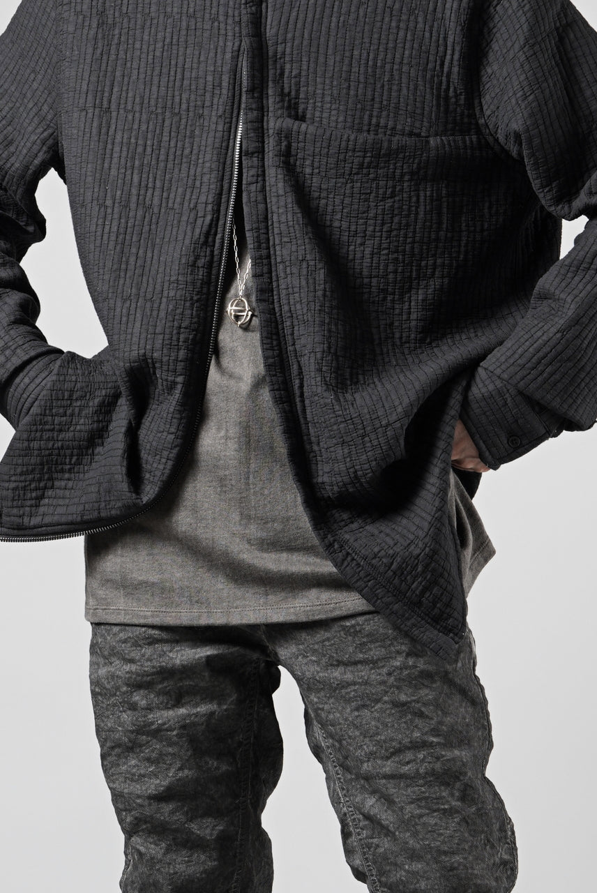 画像をギャラリービューアに読み込む, daub ZIP-UP SHIRT / QUILTING FABRIC (BLACK)