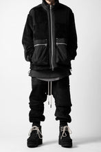 Load image into Gallery viewer, A.F ARTEFACT MULTI PANELED FLEECE TRACK JACKET (BLACK)