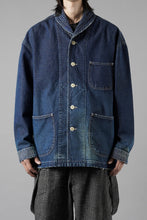 Load image into Gallery viewer, MADNESS NV. SHAWL COLLAR DENIM COVERALL (INDIGO)